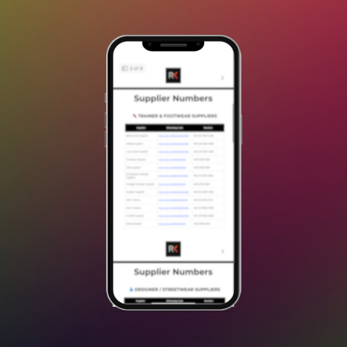 Trainer and Footwear Suppliers